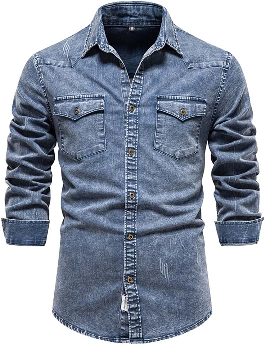 Blue The Western distressed denim shirt | MOTHER | MATCHES UK